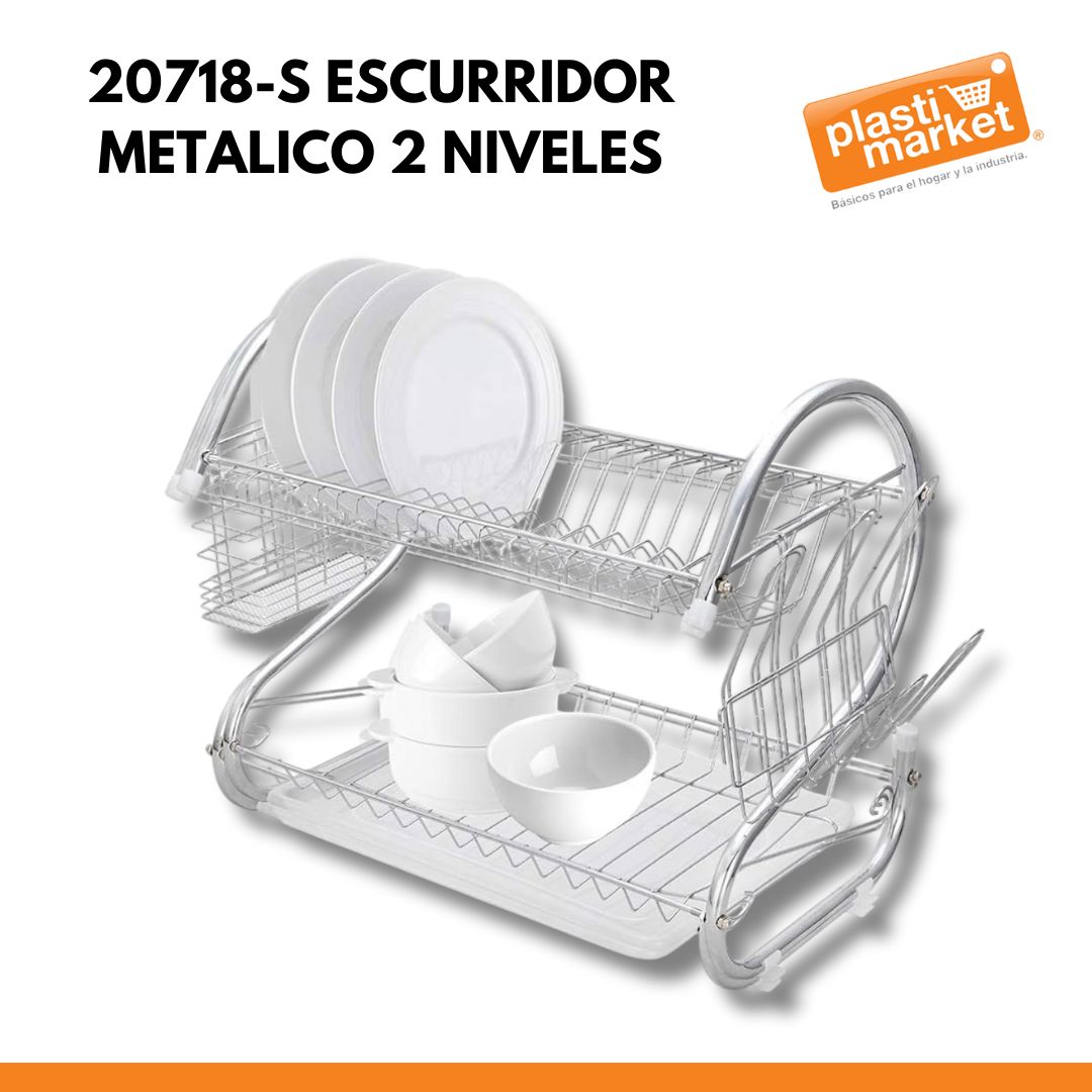 20718-S ESCURRIDOR METALICO 2 NIVELES