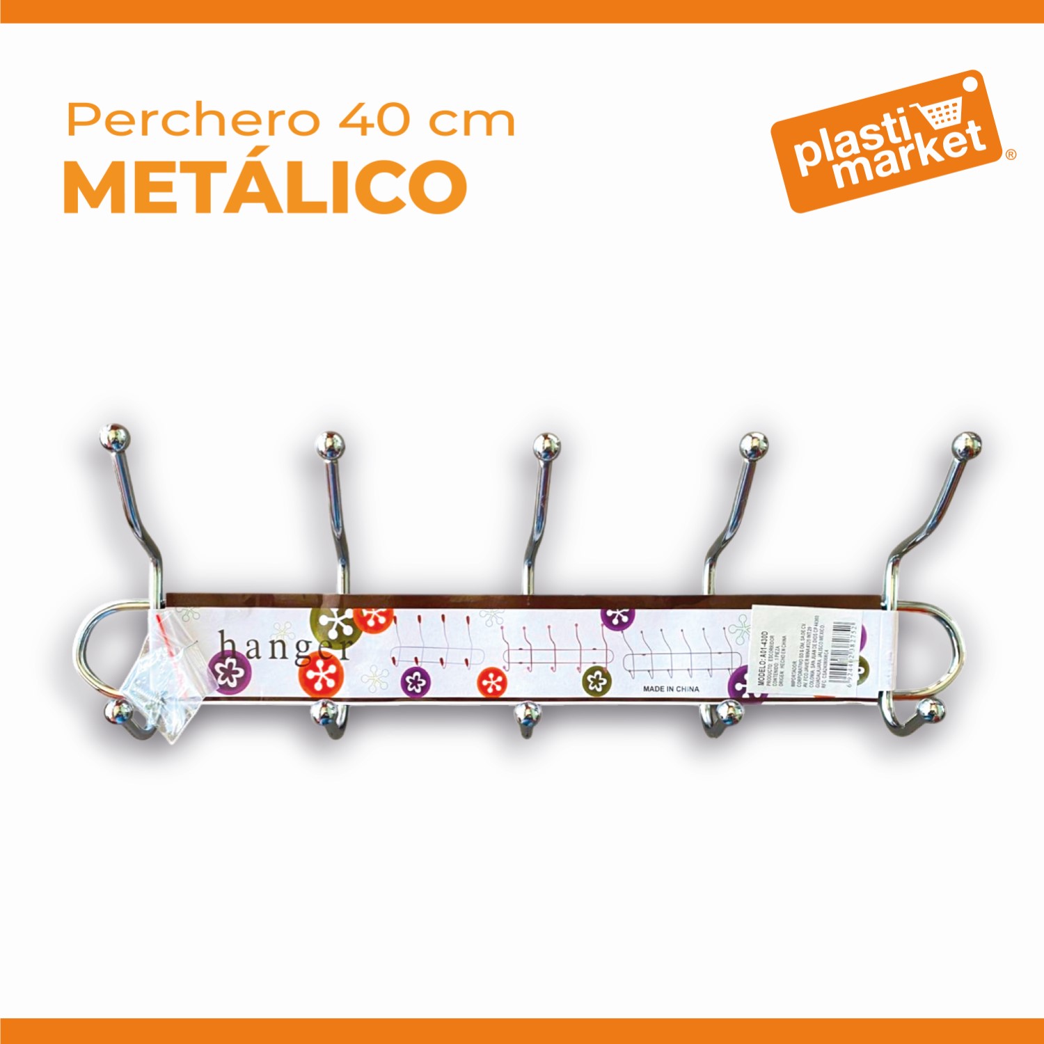 A01-430D PERCHERO METALICO 40 CM.