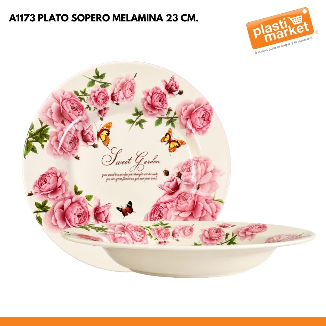 A1173 PLATO SOPERO MELAMINA 23 CM.