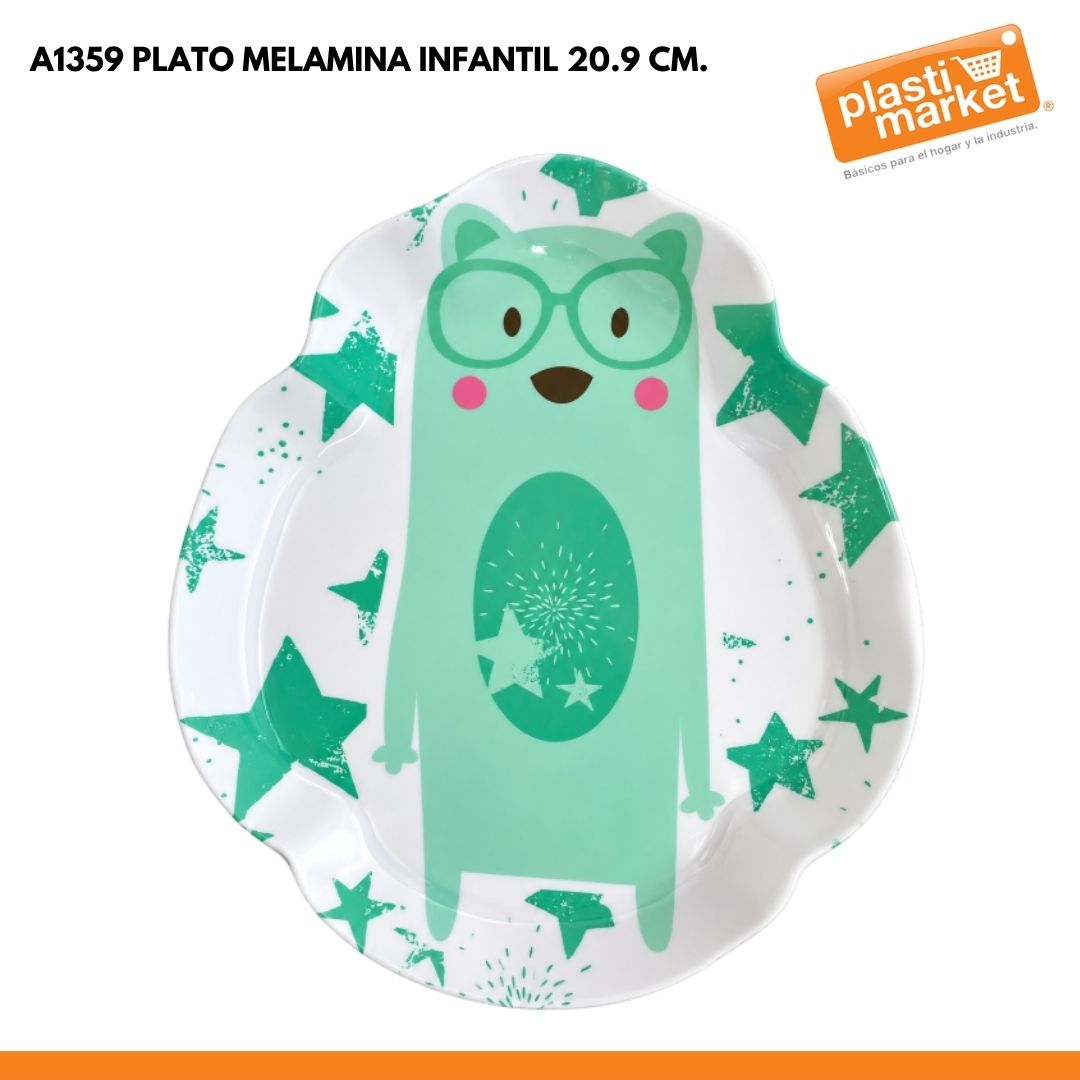 A1359 PLATO MELAMINA INFANTIL 20.9 CM.