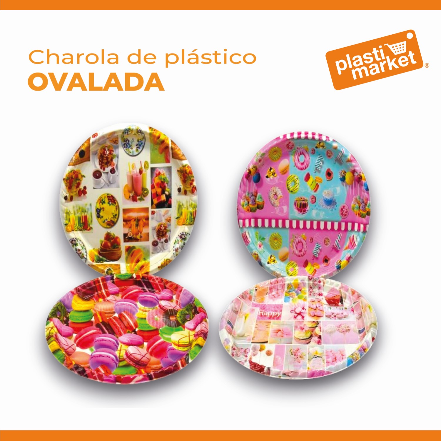 AA-0209-3 CHAROLA DE PLASTICO OVALADA