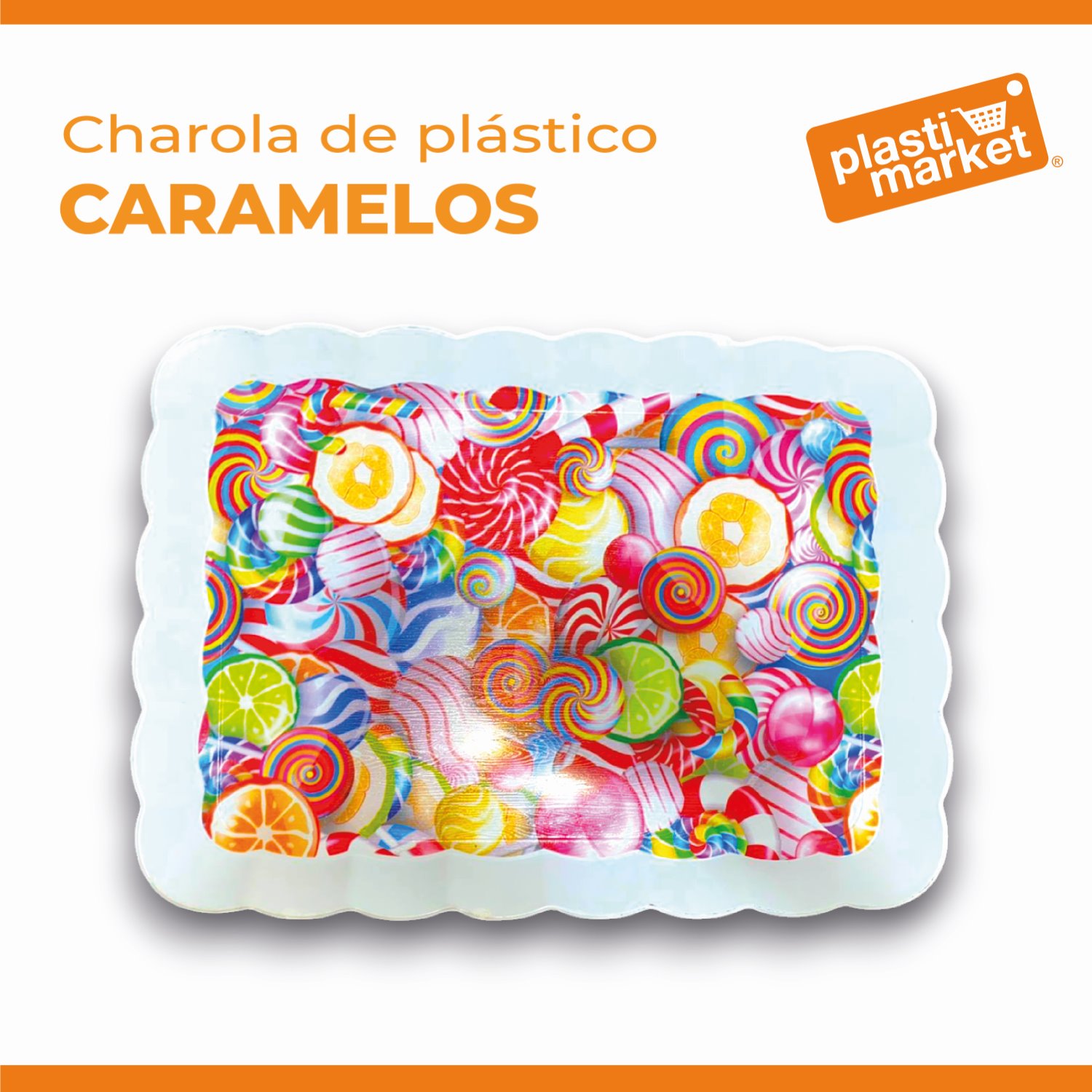 AA-0402-1 CHAROLA DE PLASTICO CARAMELOS 35X25 CM.