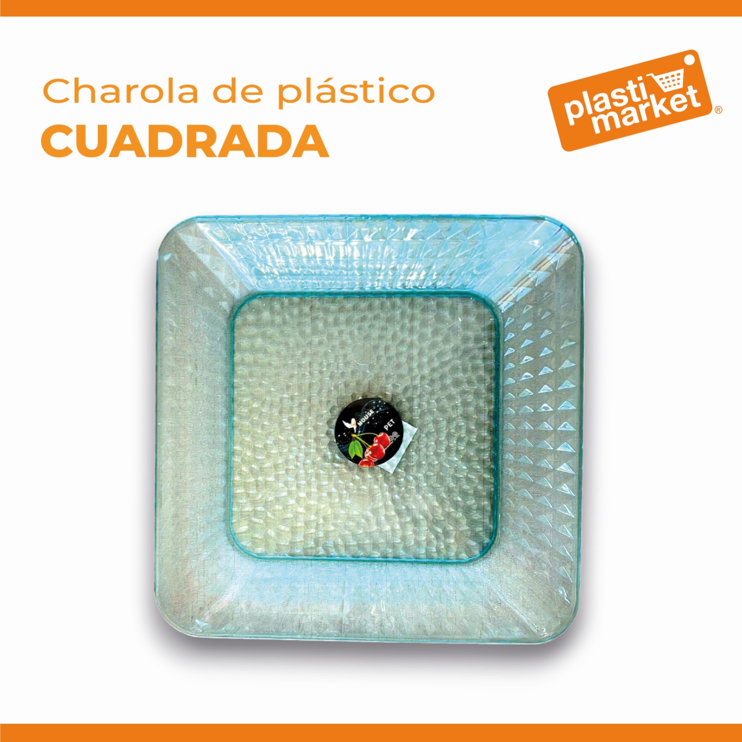 AA-1102-3 CHAROLA DE PLASTICO CUADRADA