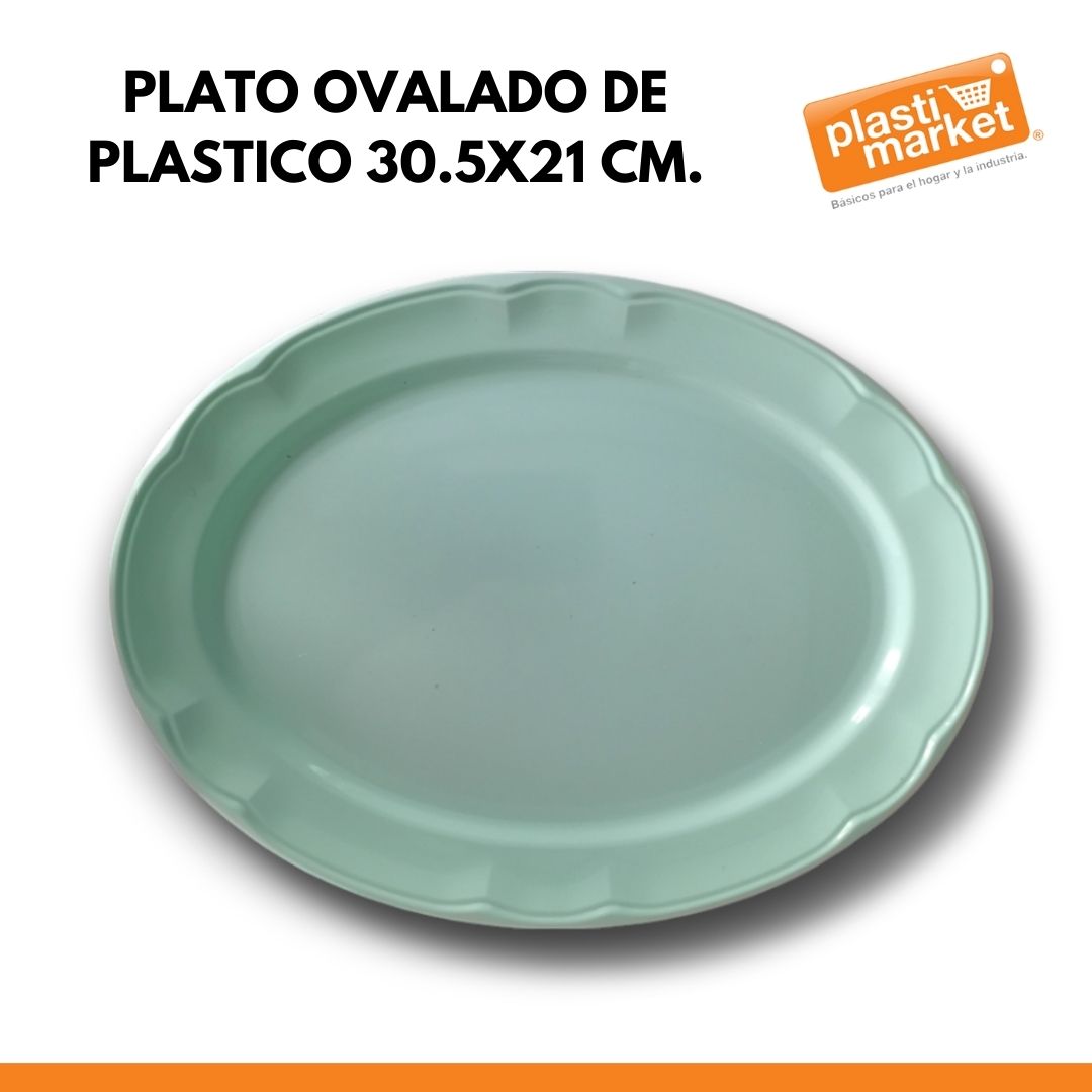 AA-2103-12 PLATO OVALADO DE PLASTICO 30.5X21 CM.