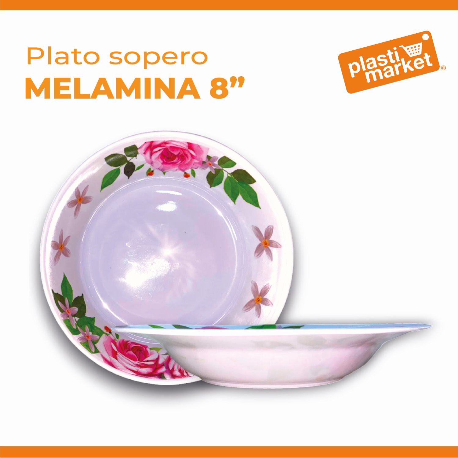 AB-0946-8 PLATO SOPERO MELAMINA 8"