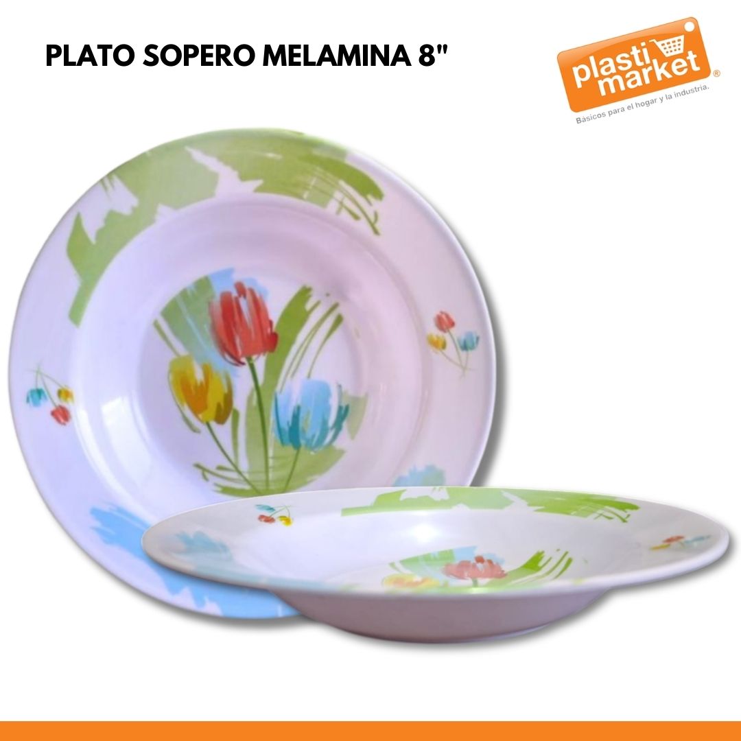 AB-0996-8 PLATO SOPERO MELAMINA 8"