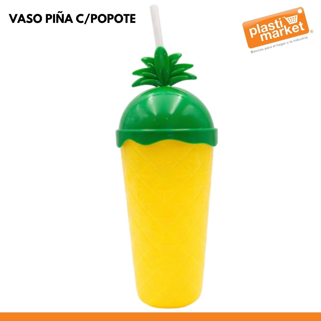 AD-0535 VASO PIÑA C/POPOTE