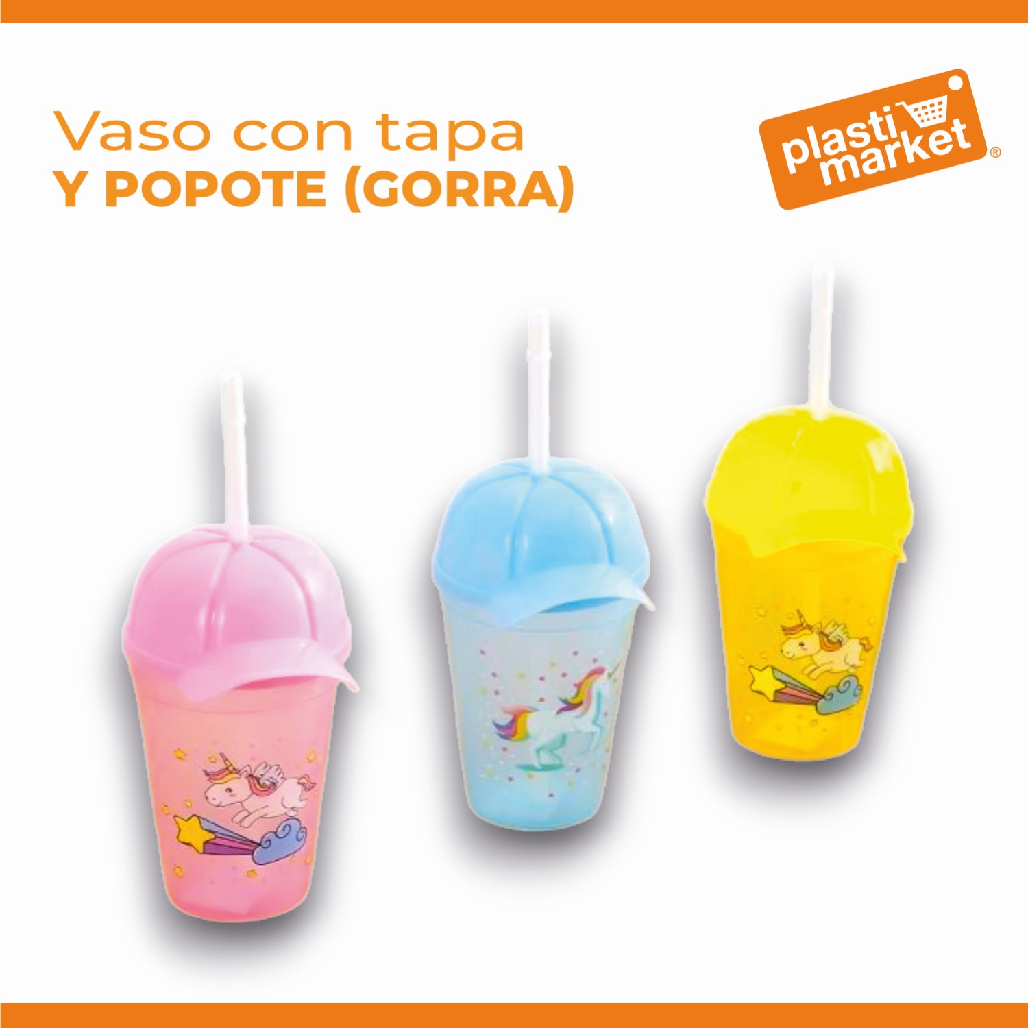 AD-0537 VASO C/TAPA Y POPOTE (GORRA)