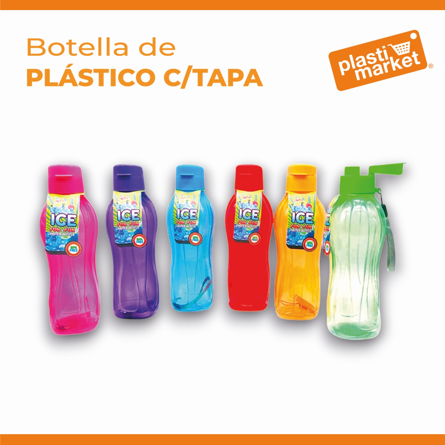 AD-1774-4 BOTELLA DE PLASTICO C/TAPA