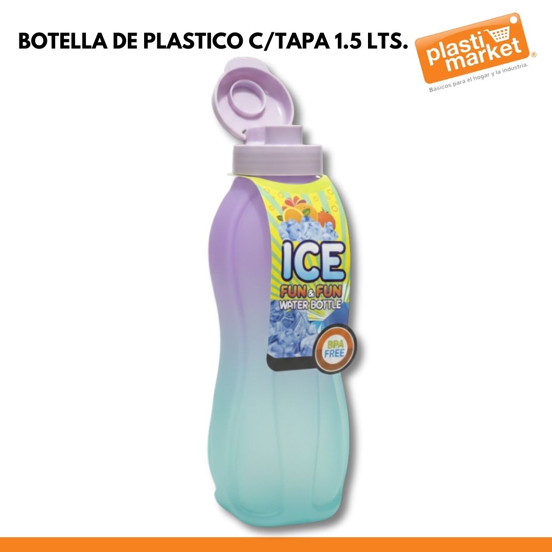 AD-1776-5 BOTELLA DE PLASTICO C/TAPA 1.5 LTS.