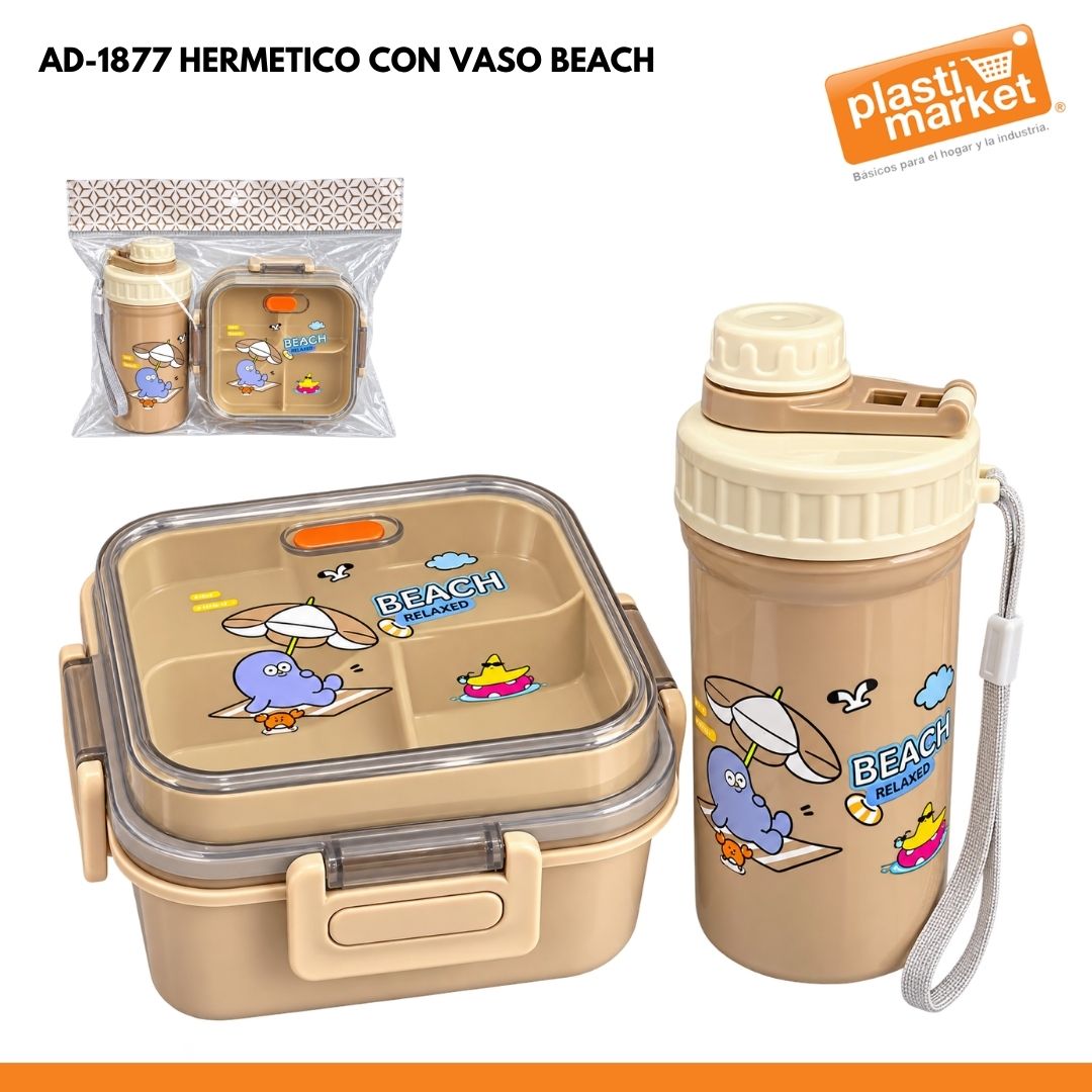 AD-1877 HERMETICO CON VASO BEACH