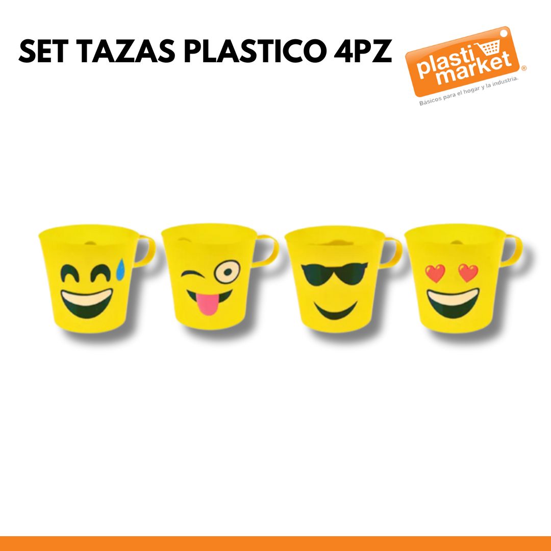 AD-3852 SET TAZAS PLASTICO 4 PZ.