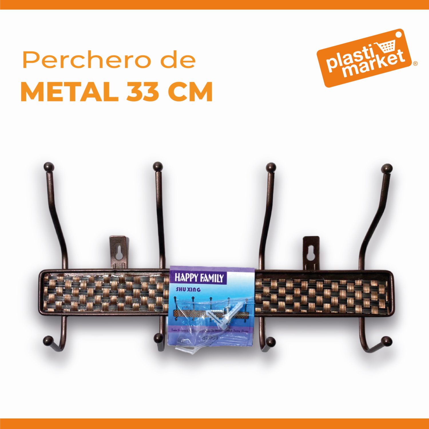 AE-0711-4 PERCHERO DE METAL 32.5 CM.