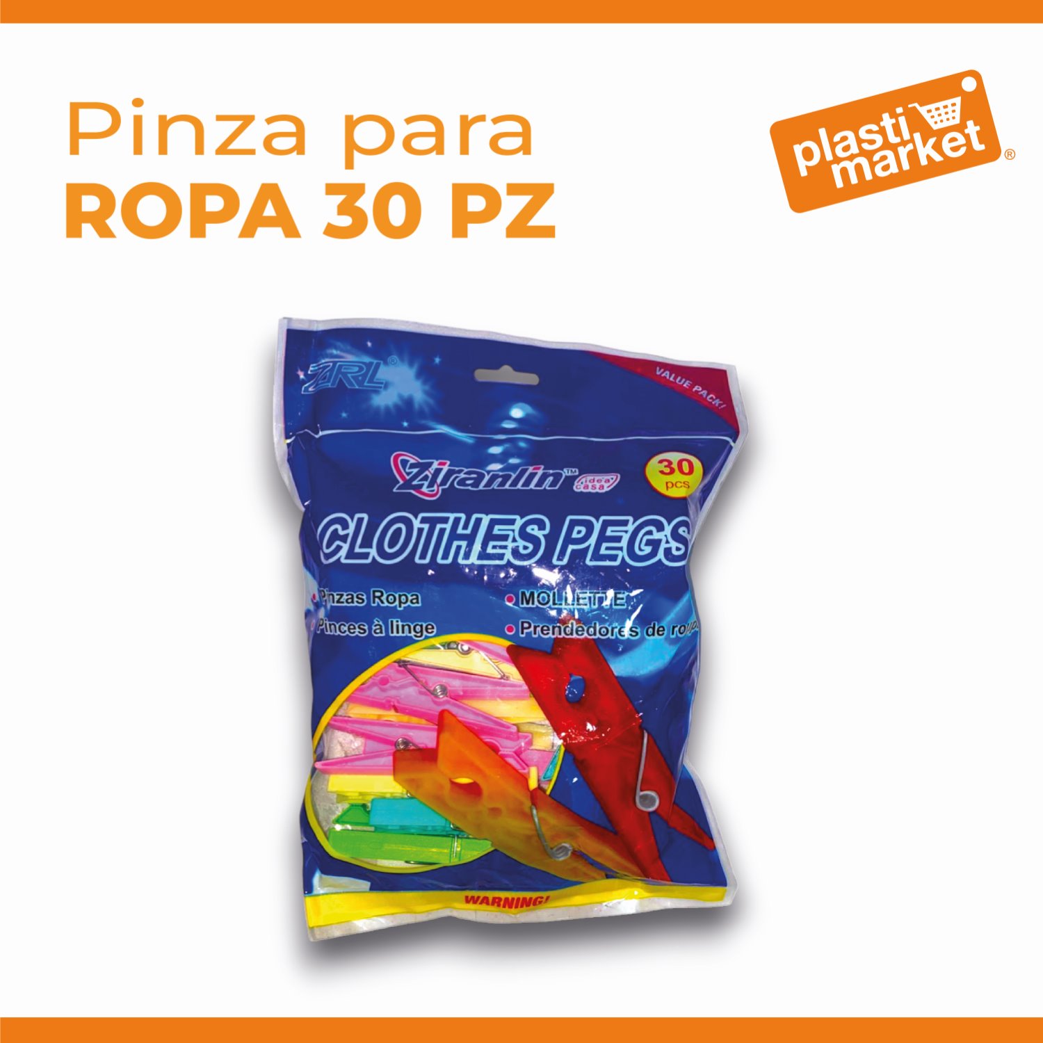 AE-3104-30 PINZA P/ROPA 30 PZ.