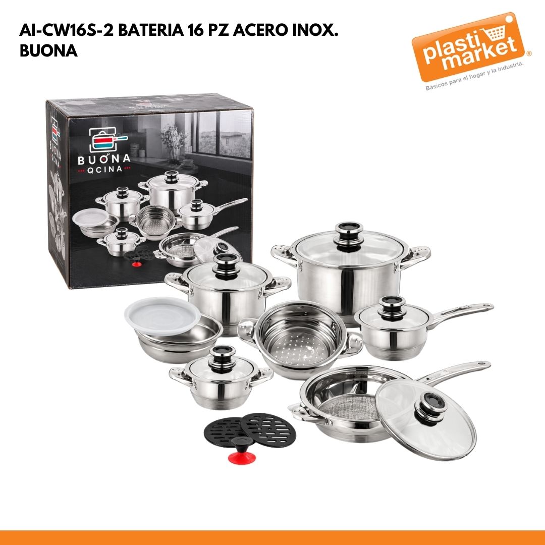 AI-CW16S-2 BATERIA 16 PZ ACERO INOX. BUONA