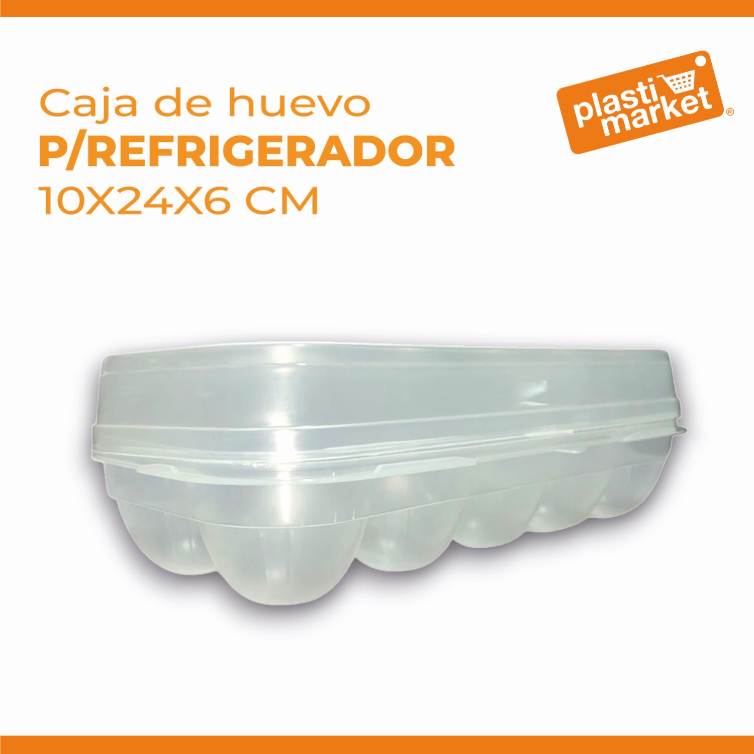 AK-2934 CAJA DE HUEVOS P/REFRIGERADOR 10X24X6 CM.