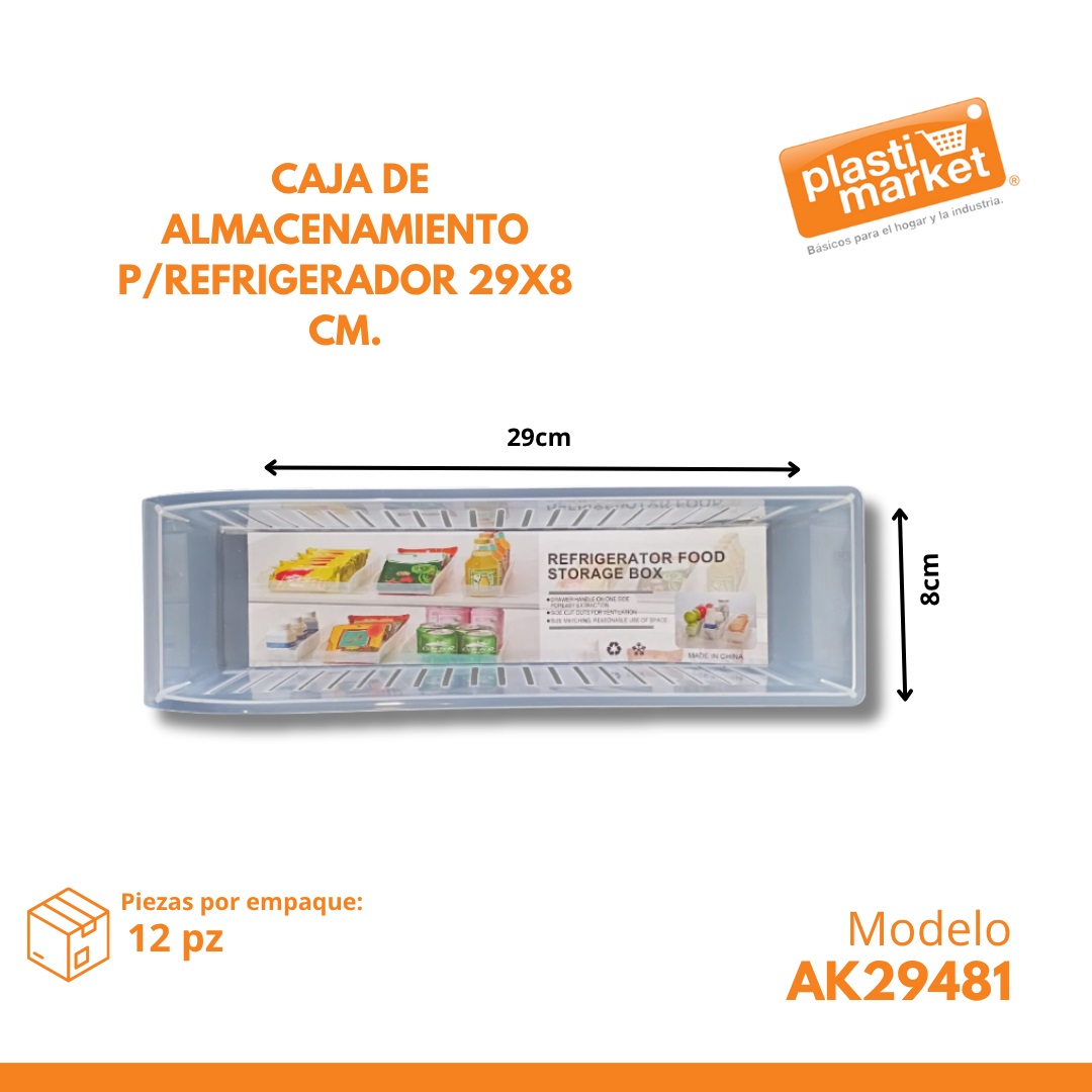 AK-2948-1 CAJA DE ALMACENAMIENTO P/REFRIGERADOR 29X8 CM.