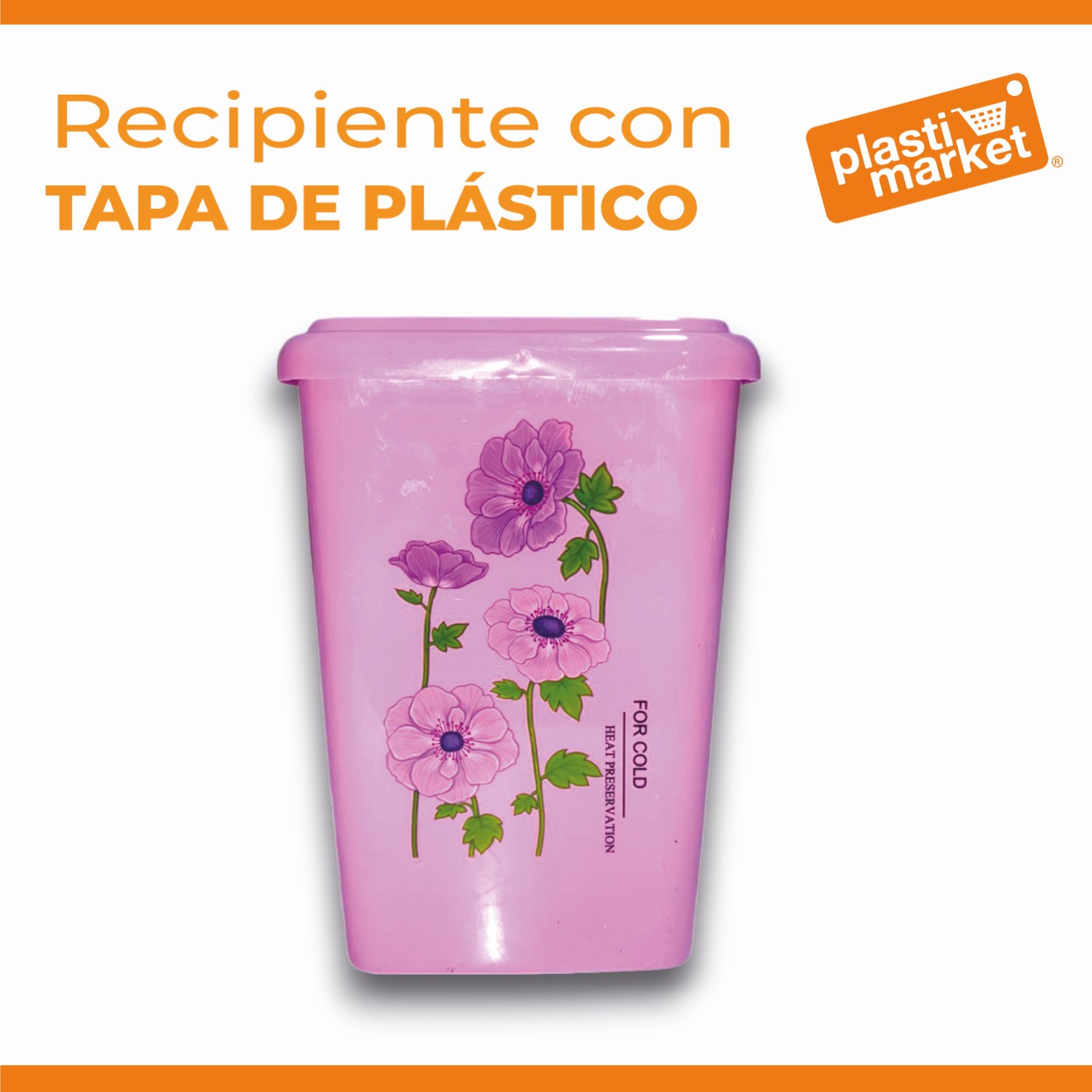 AK-3351-2 RECIPIENTE C/TAPA DE PLASTICO