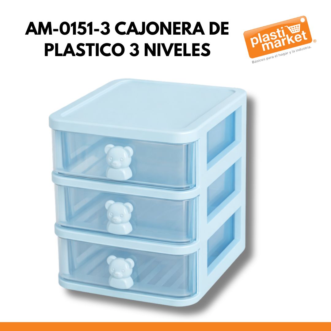 AM-0151-3 CAJONERA DE PLASTICO 3 NIVELES