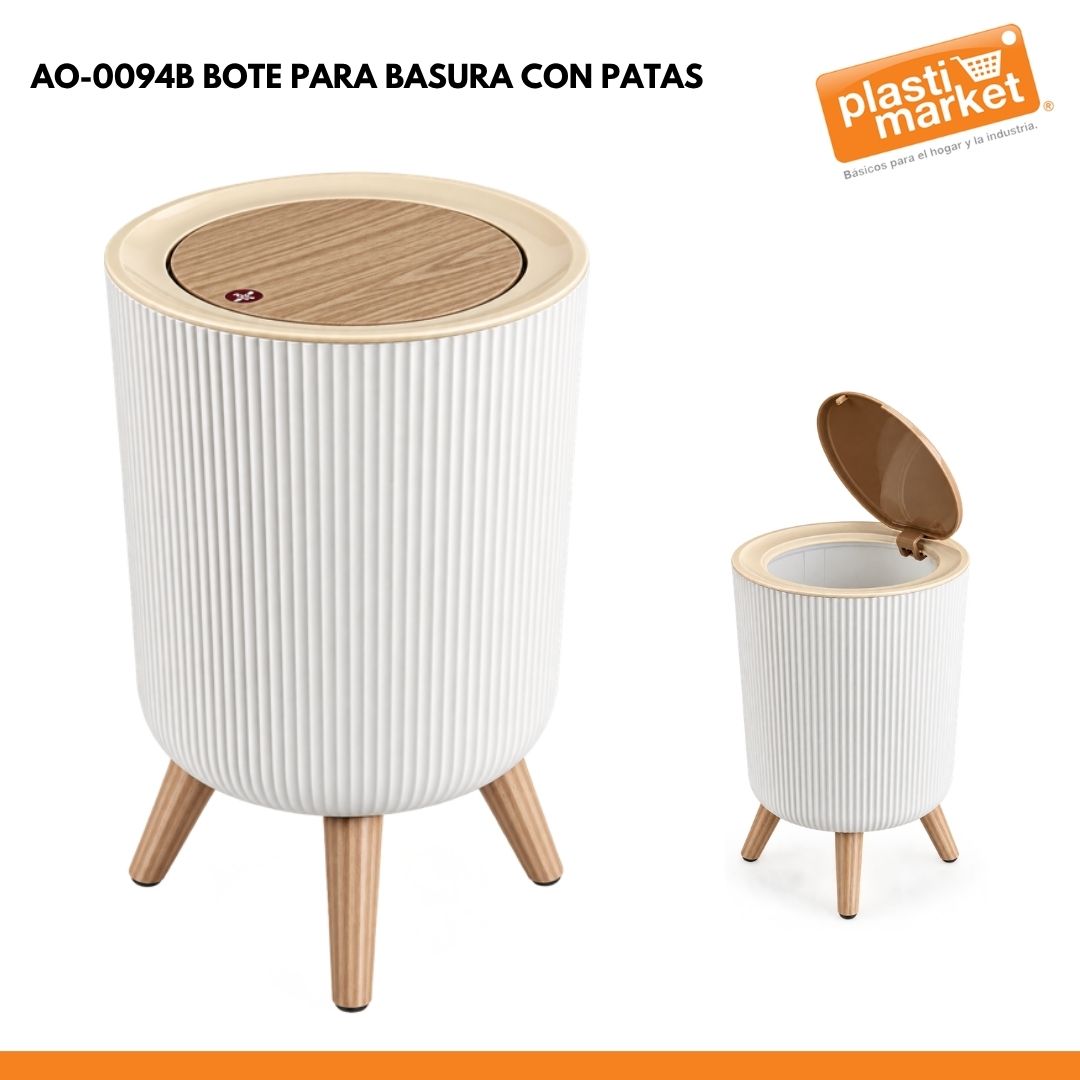 AO-0094B BOTE PARA BASURA CON PATAS