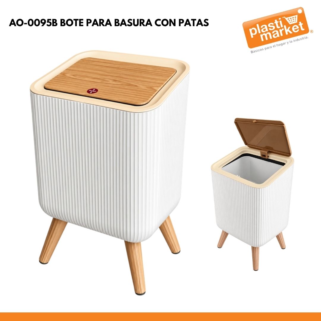 AO-0095B BOTE PARA BASURA CON PATAS