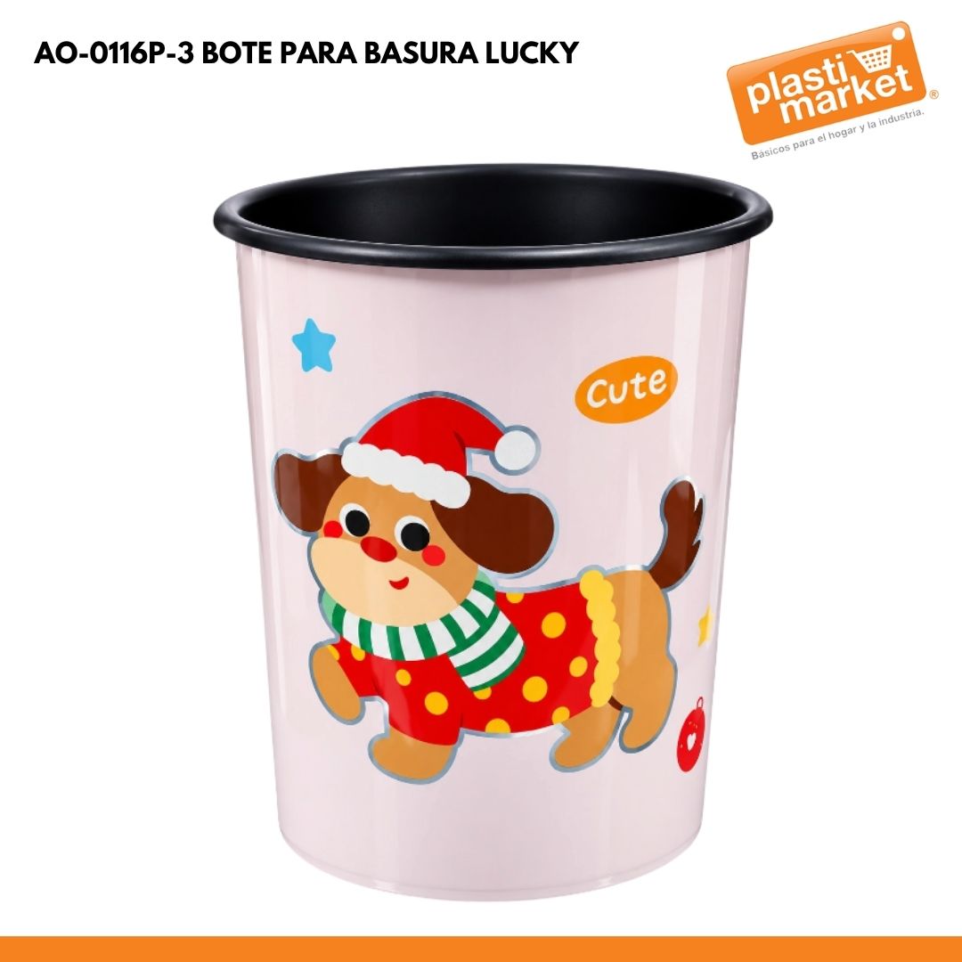 AO-0116P-3 BOTE PARA BASURA LUCKY