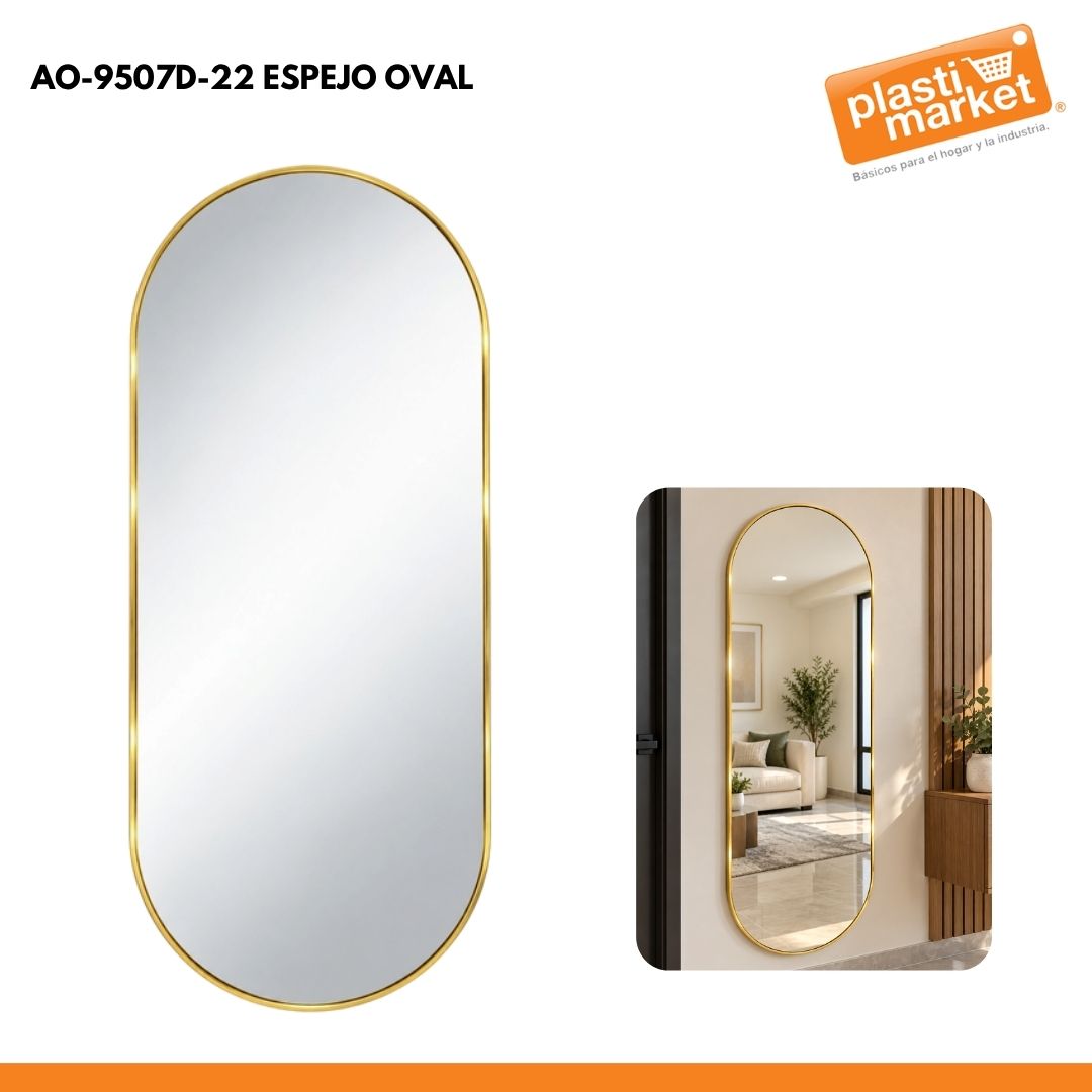 AO-9508-22/AO-9507D-22 ESPEJO OVAL 30X60 CM.
