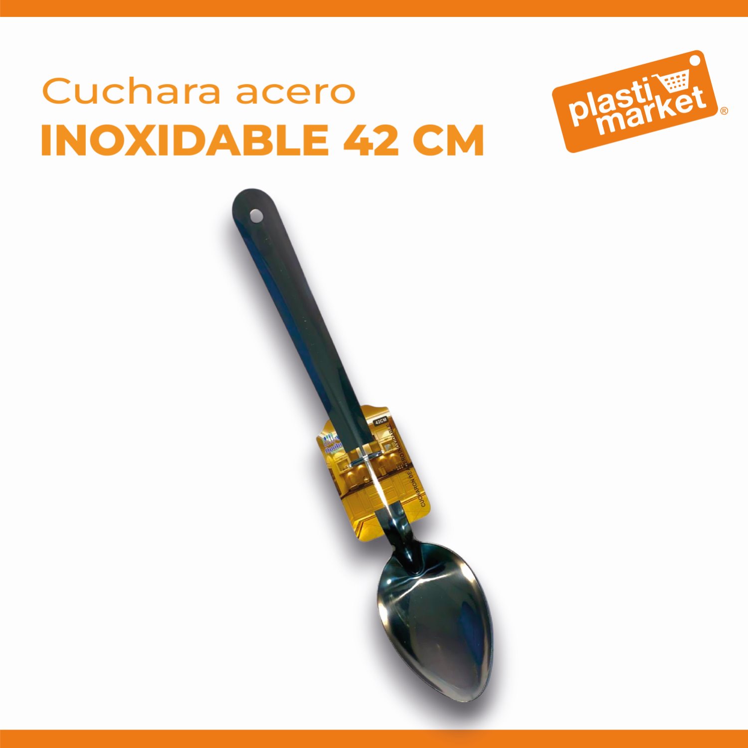 AS-1503 CUCHARA ACERO INOXIDABLE 42 CM.
