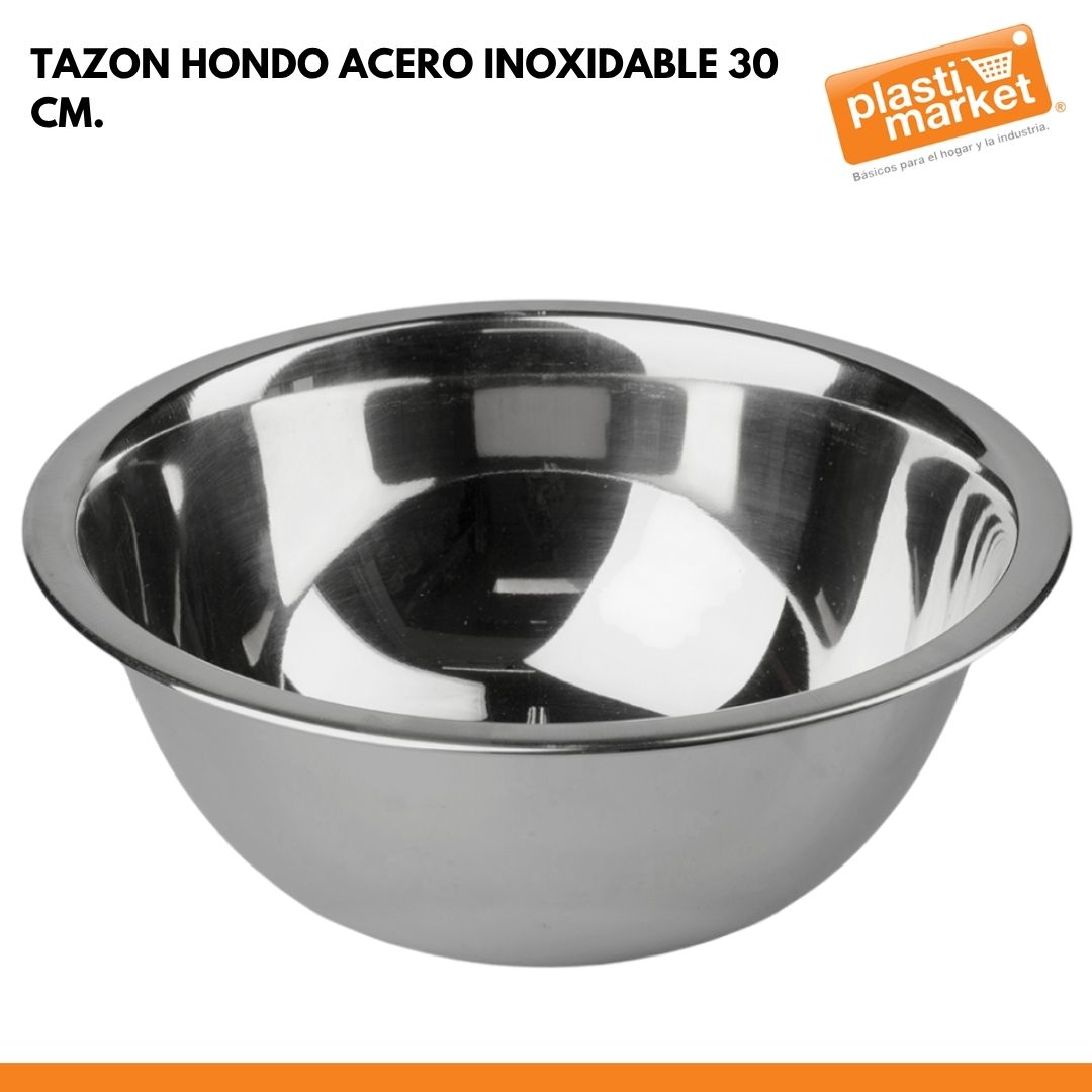 AS-3851-30 TAZON HONDO ACERO INOXIDABLE 30 CM.