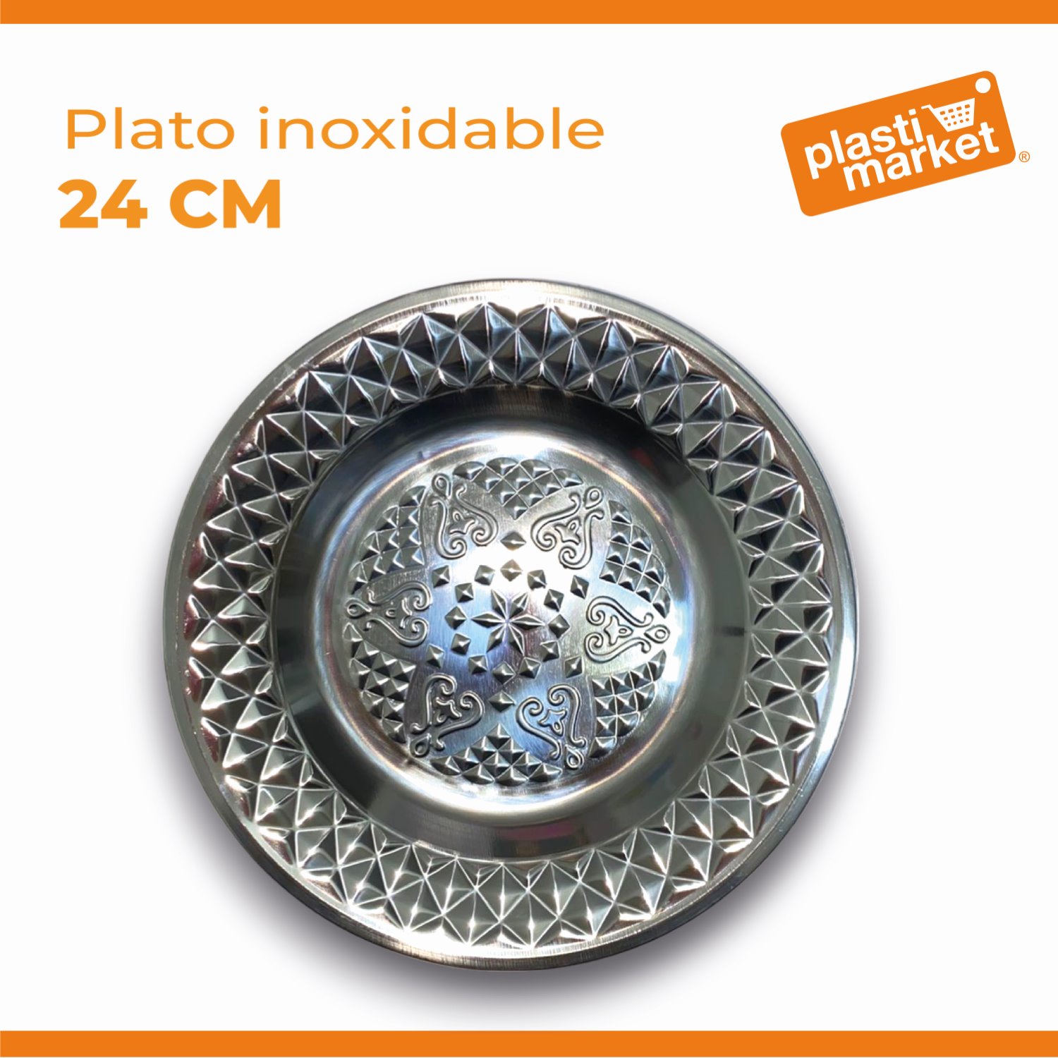 AS-4002-10 PLATO INOXIDABLE 24 CM.