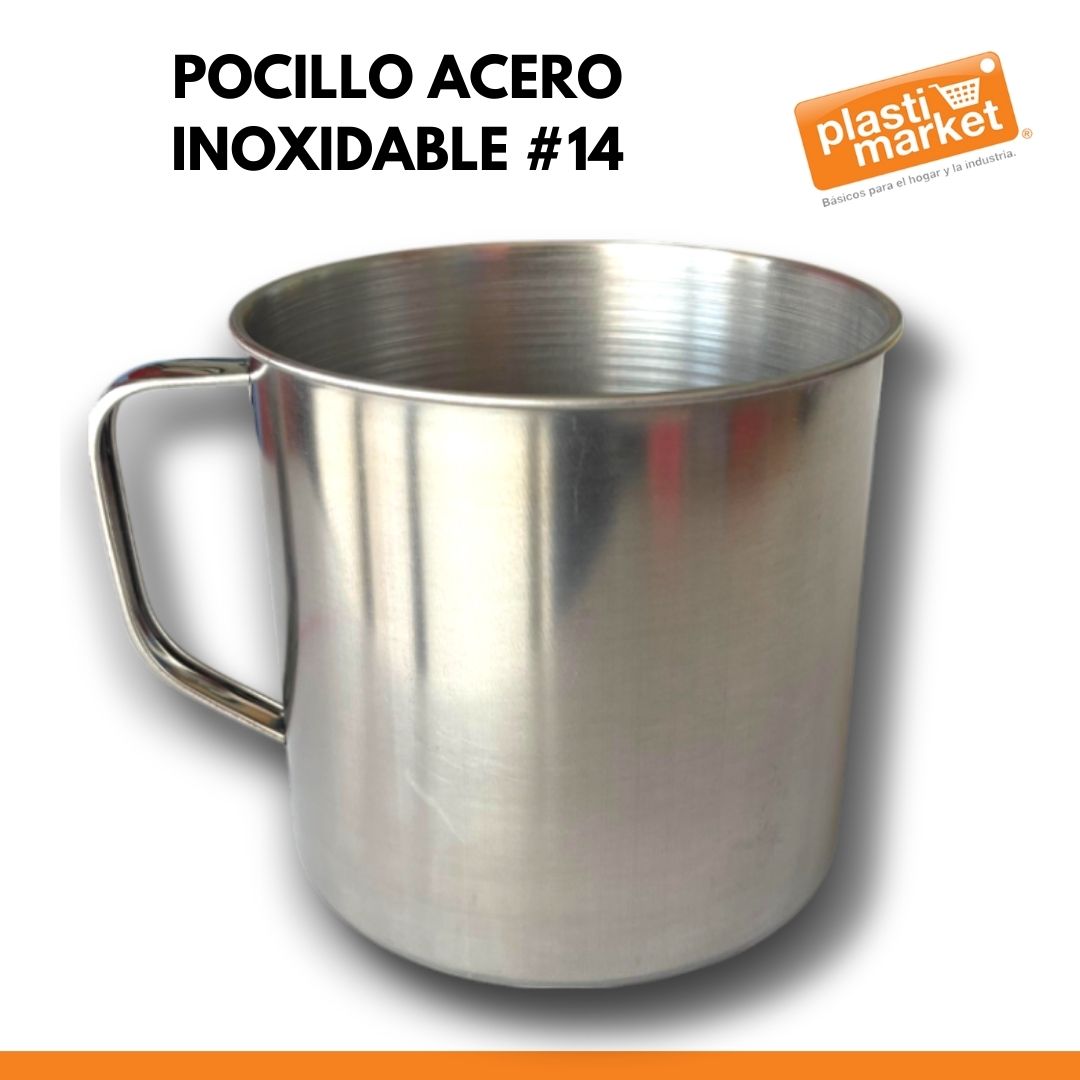 AS-5654 POCILLO ACERO INOXIDABLE #14
