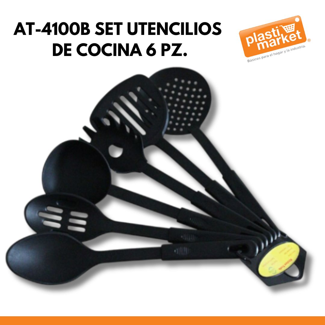 AT-4100B SET UTENCILIOS DE COCINA 6 PZ.