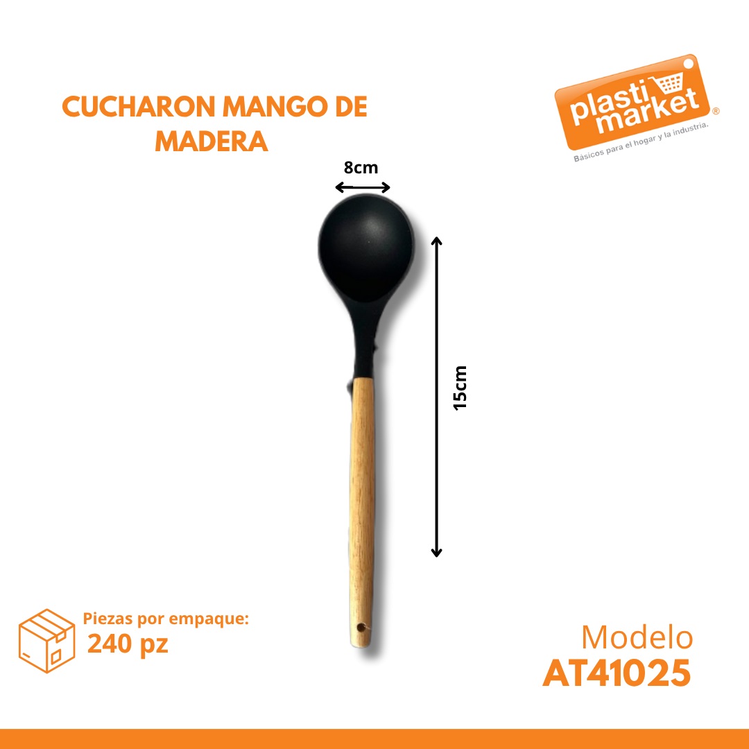 AT-4102-5 CUCHARON MANGO DE MADERA
