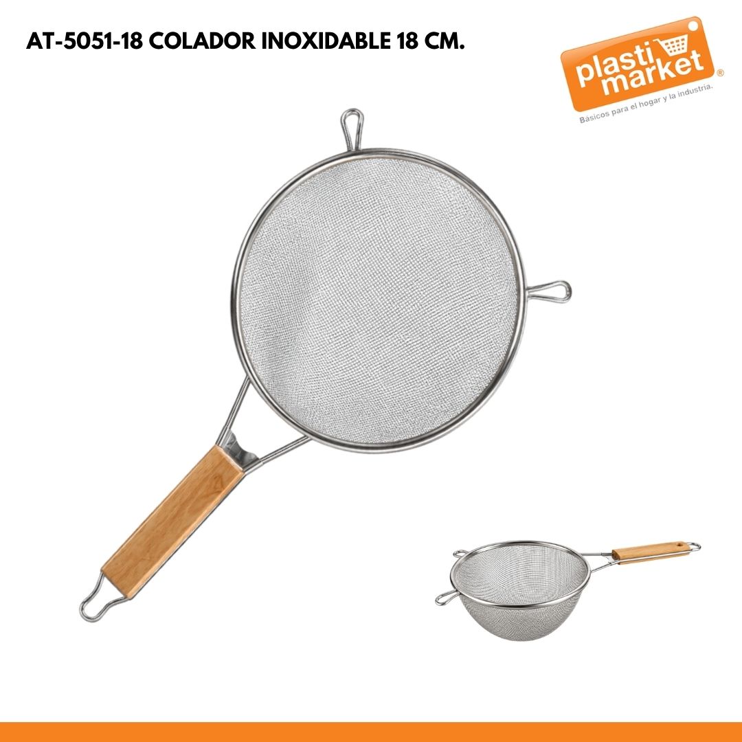 AT-5051-18 COLADOR INOXIDABLE 18 CM.