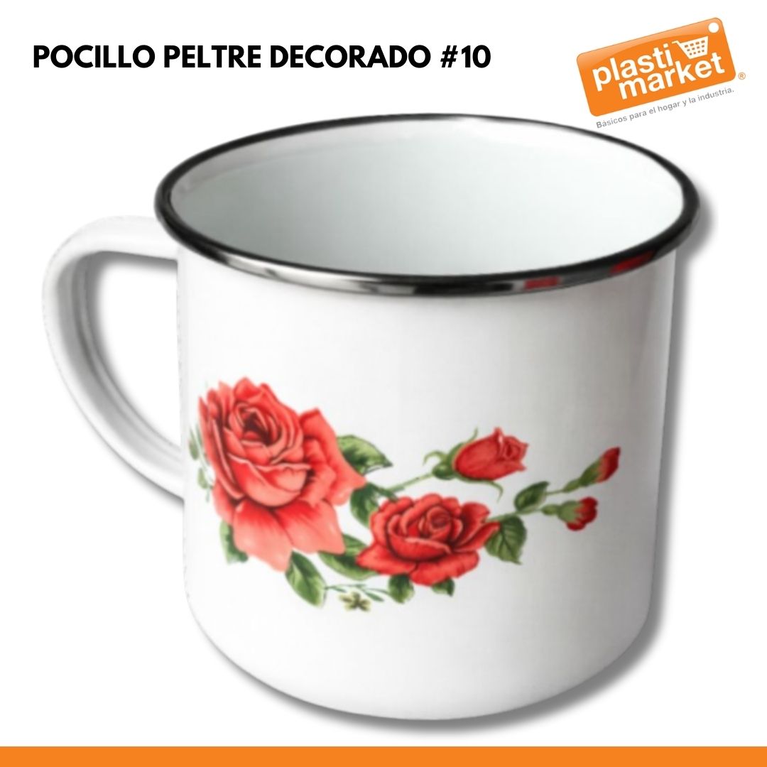 AU-0111-10 POCILLO PELTRE DECORADO #10