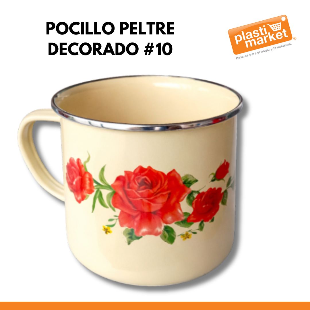 AU-0113-10 POCILLO PELTRE DECORADO #10