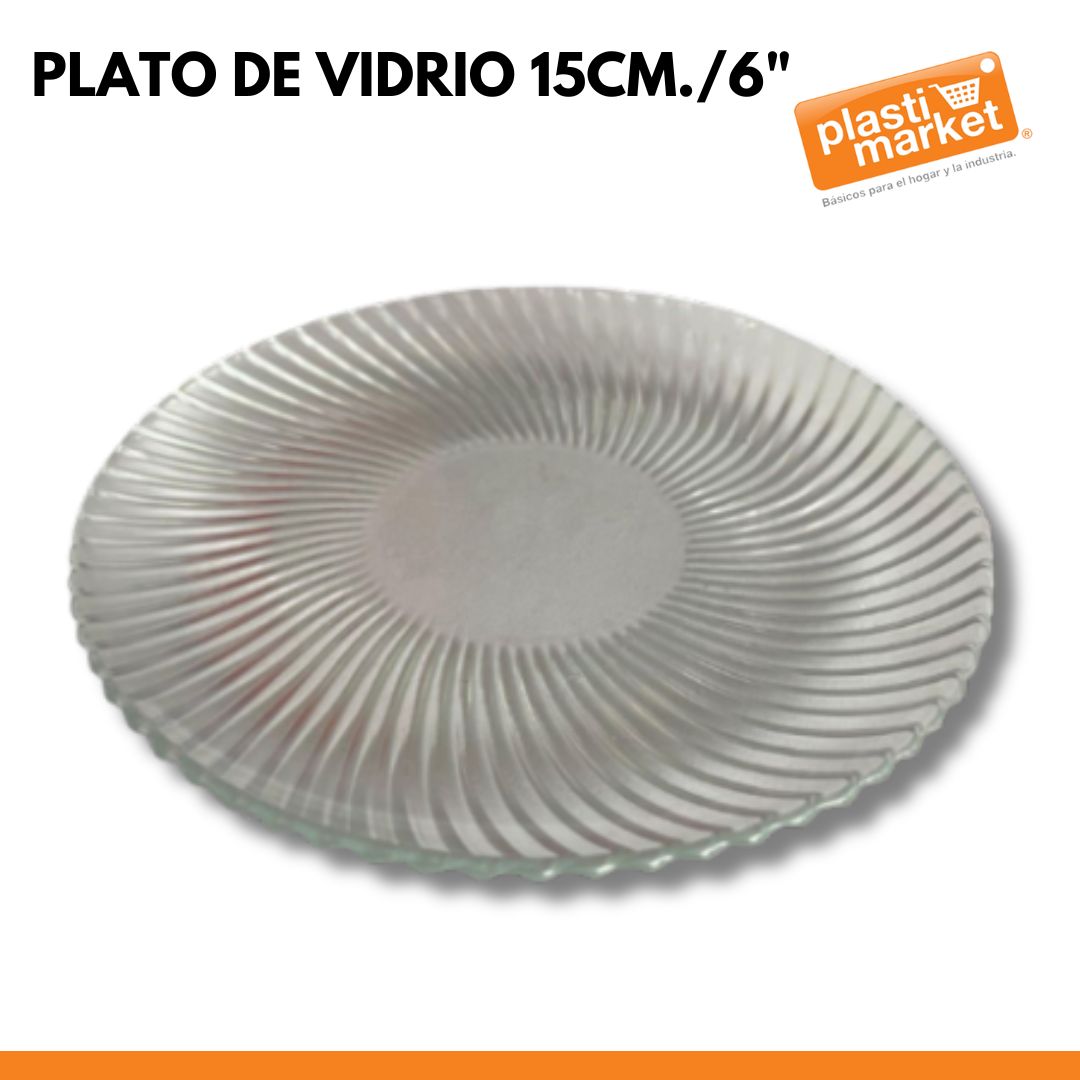 AV-0315-6 PLATO DE VIDRIO 15 CM./6"