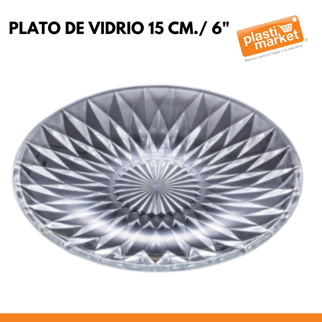 AV-0316-6 PLATO DE VIDRIO 15 CM./6"