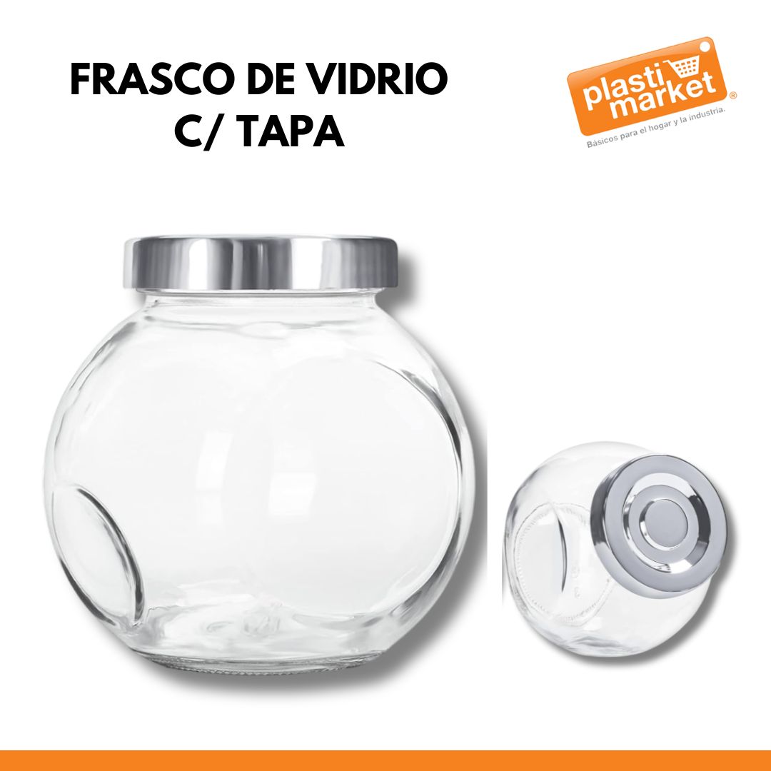 AV-4704-1 FRASCO DE VIDRIO C/TAPA