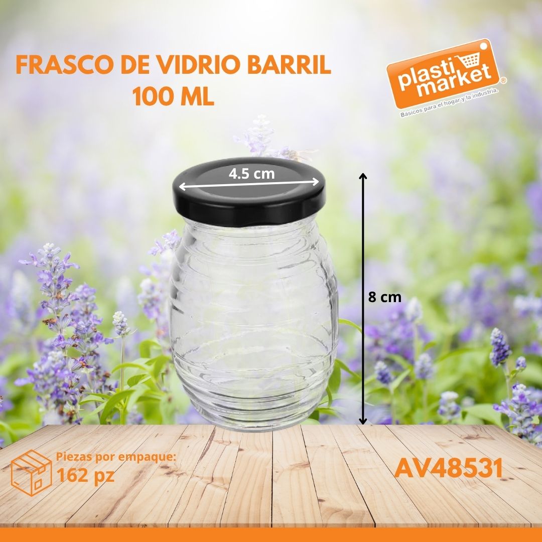 AV-4853-1 FRASCO DE VIDRIO BARRIL