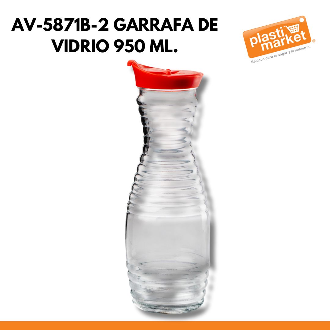 AV-5871B-2 GARRAFA DE VIDRIO 950 ML.