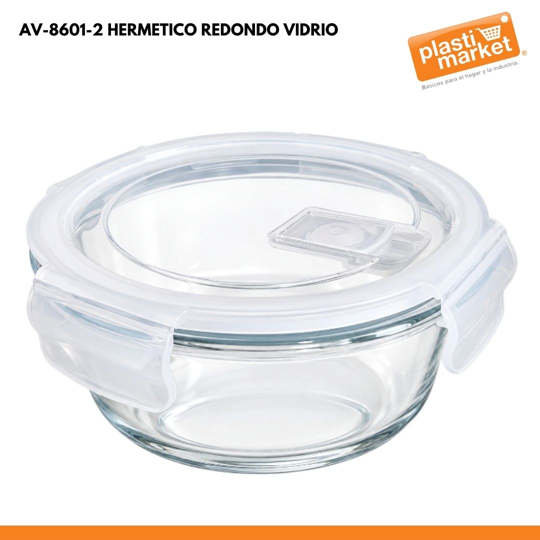 AV-8601-2 HERMETICO REDONDO VIDRIO