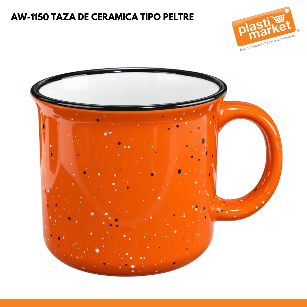 AW-1150 TAZA DE CERAMICA TIPO PELTRE