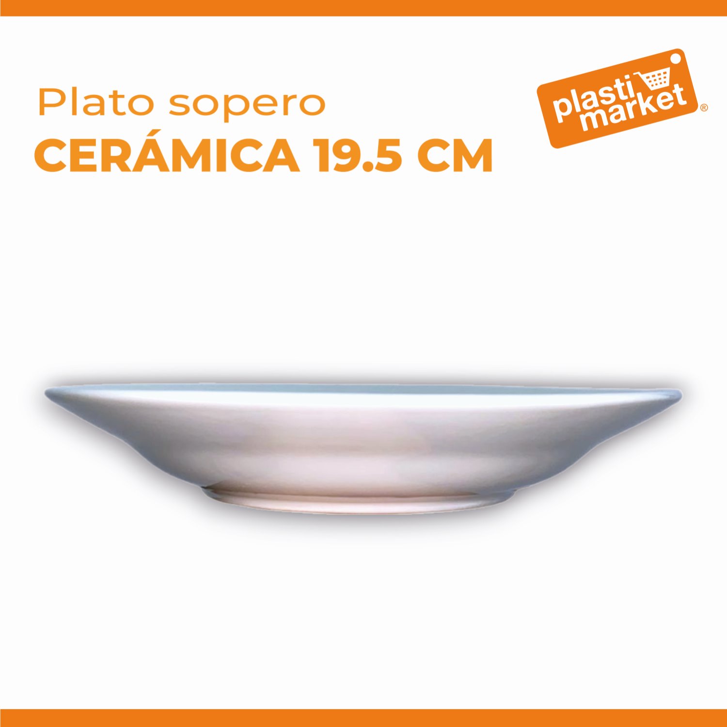 AW-2102-8 PLATO SOPERO CERAMICA 19.5 CM./8"