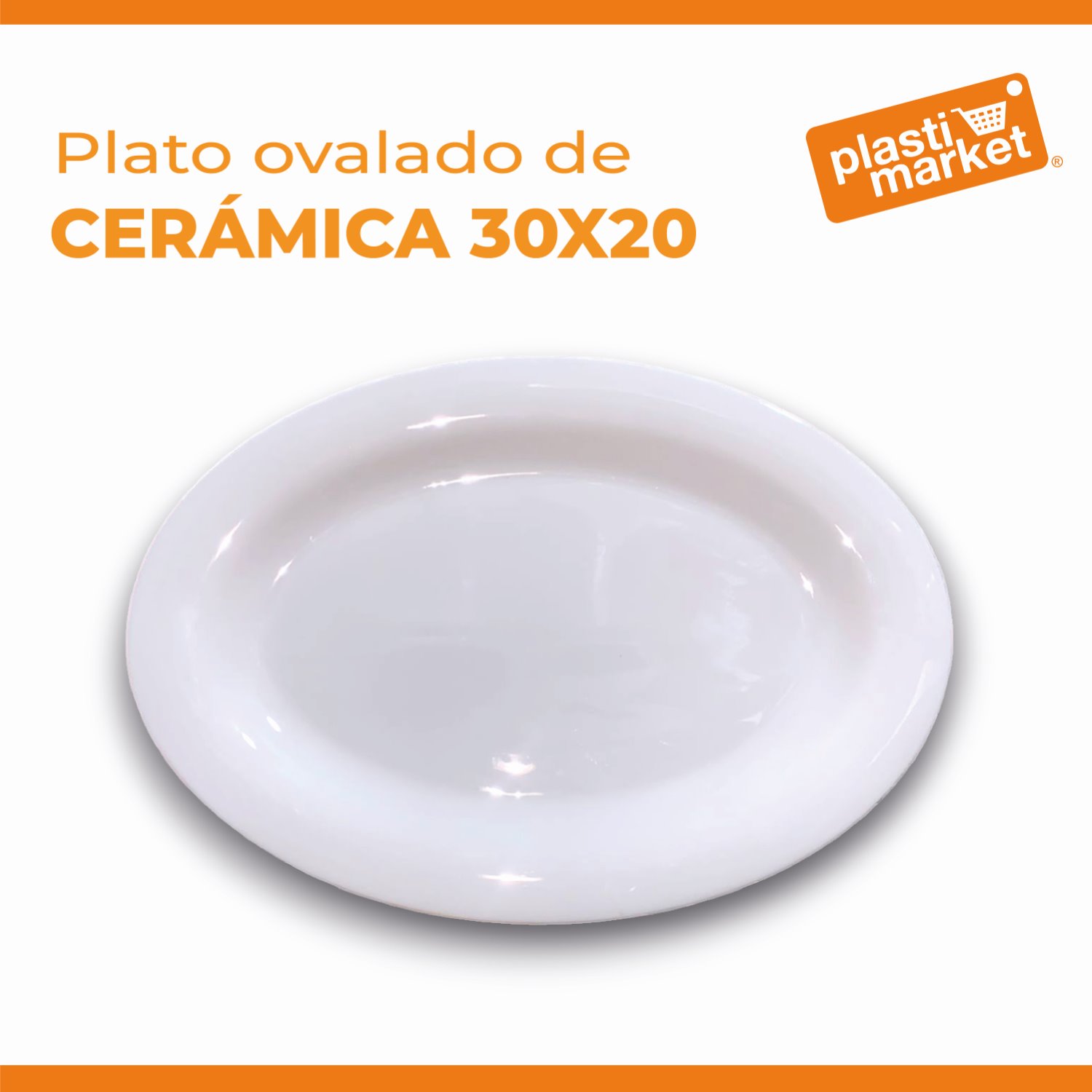 AW-4503-12 PLATO OVALADO DE CERAMICA 30X20 CM.