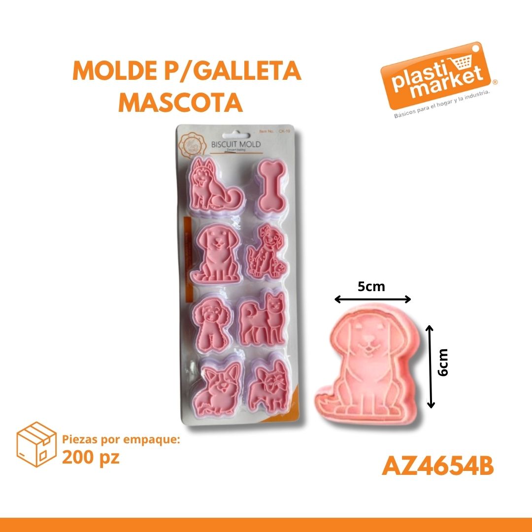 AZ-4654B MOLDE P/GALLETA MASCOTA