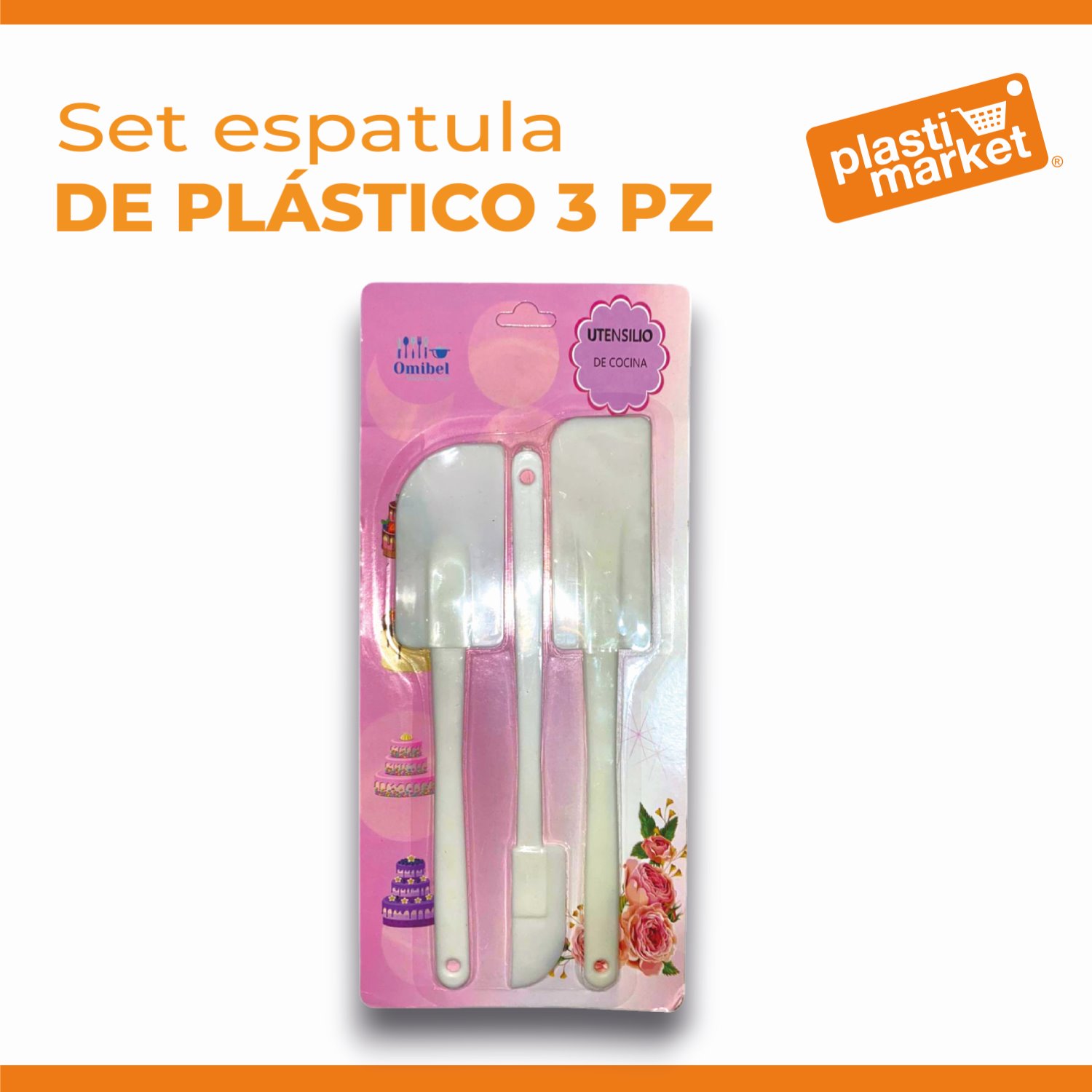 AZ-5702 SET ESPATULA DE PLASTICO 3 PZ.