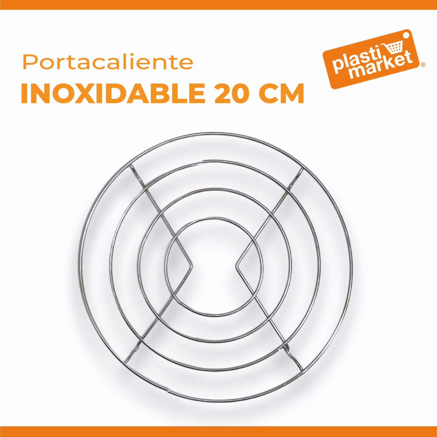 AZ-6004 PORTACALIENTE INOXIDABLE 20 CM.