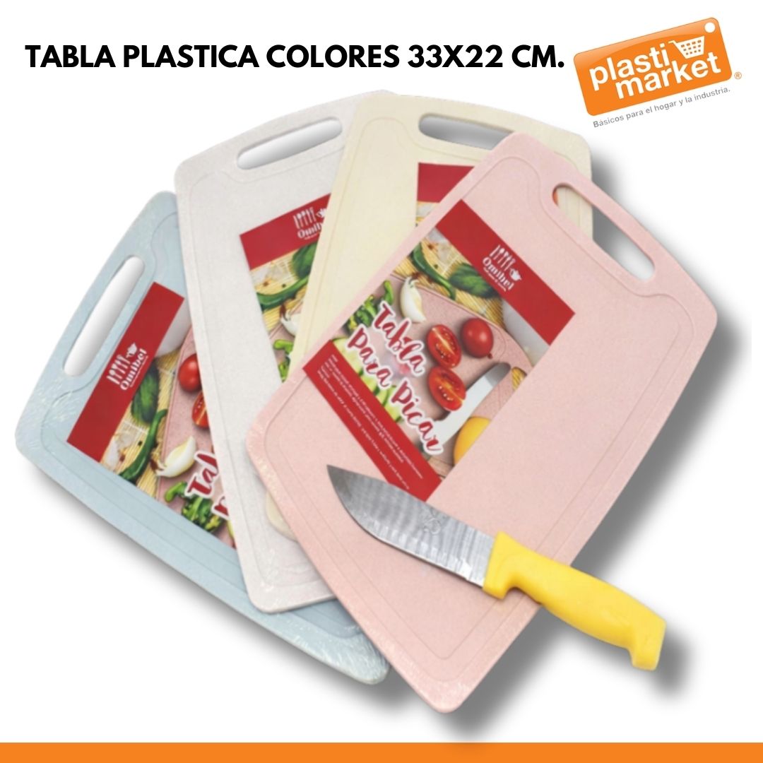 AZ-6643-2 TABLA PLASTICA COLORES 33X22 CM.