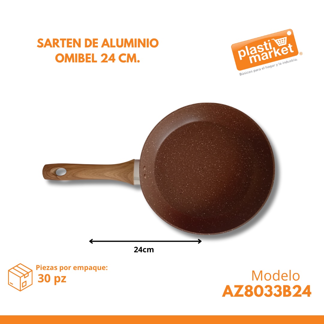 AZ-8033B-24 SARTEN DE ALUMINIO OMIBEL 24 CM.
